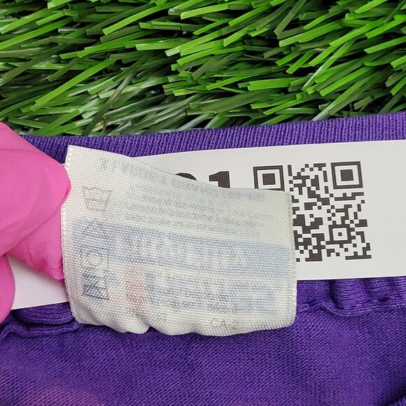 Vintage HANES Shirt Womens XL 22x26 Purple Boston Bleached - Picture 7 of 12